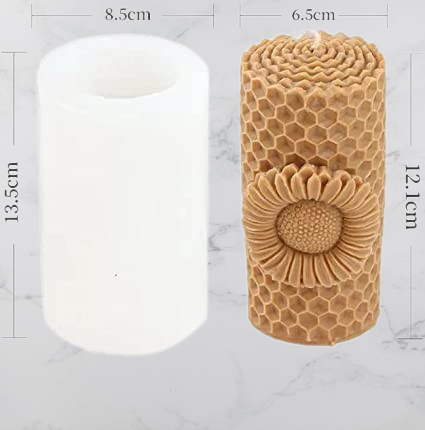 Honeycomb with Sunflower Candle Mold – BeeMan Direct